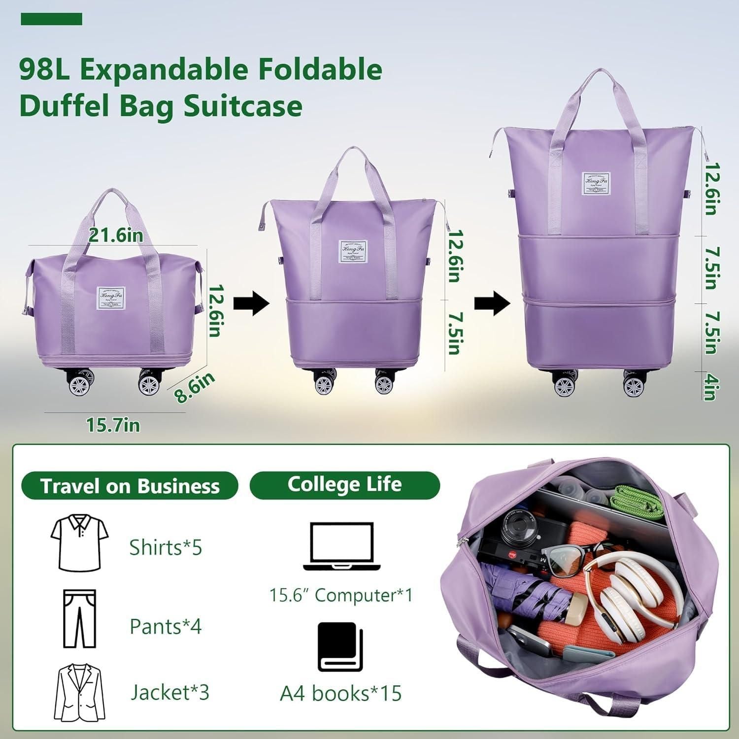 Adjustable Multifunctional Trolley Bag