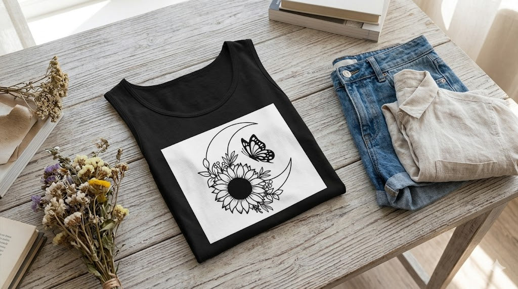 Moon Sunflower Crop Tank